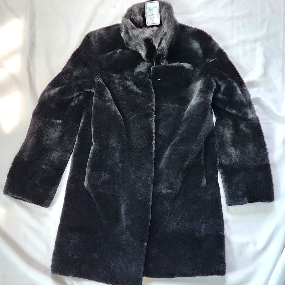 Genuine Sheared Beaver Fur Coat Jacket